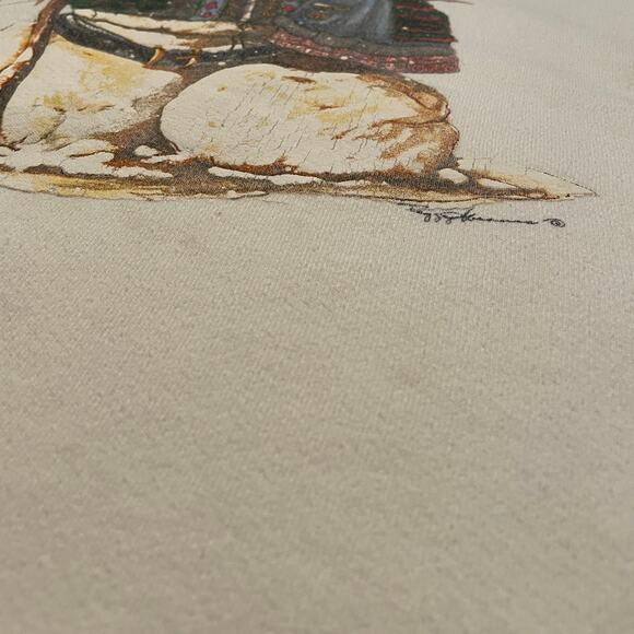 Vintage Snowman Christmas Crewneck Sweatshirt Large Bear 90s Holiday Festive - Picture 6 of 12